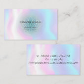 エレガントプロフェッショナルブルーロータス,ホログラフィック 名刺 (正面/裏面)