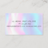 エレガントプロフェッショナルブルーロータス,ホログラフィック 名刺 (裏面)