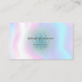 エレガントプロフェッショナルブルーロータス，ホログラフィック 名刺 (正面)