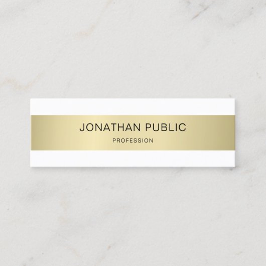 エレガントプロフェッショナルプモダンラお洒落インラグジュアリー スキニー名刺 (正面)