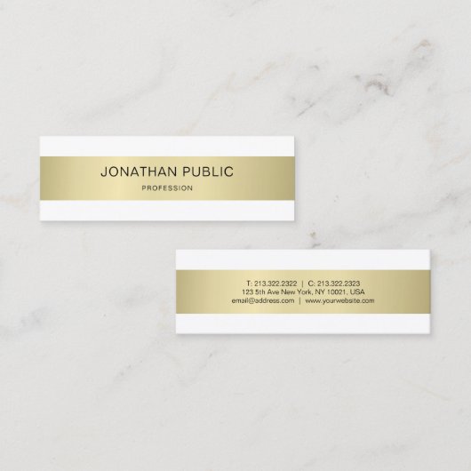 エレガントプロフェッショナルプモダンラお洒落インラグジュアリー スキニー名刺 (正面/裏面)