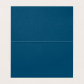 エレガントプロフェッショナルプレインブルー金ゴールドモノグラム 名刺 (内部フラット)