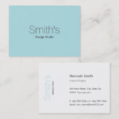 エレガントプロフェッショナルプレーンモダンパウダーブルー 名刺 (正面/裏面)
