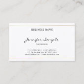 エレガントプロフェッショナルプレーン手書きスクリプト 名刺 (裏面)