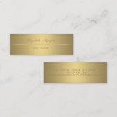 エレガントプロフェッショナルミニマシンプルリストフェイク金ゴールド スキニー名刺 (正面/裏面)