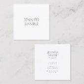 エレガントプロフェッショナルミニマルテンプレートモダン スクエア名刺 (正面/裏面)