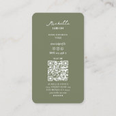 エレガントプロフェッショナルミニマルマーケティングセージ 名刺 (裏面)