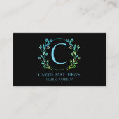 エレガントプロフェッショナルメイクアップアーティストヘアサロン 名刺 (正面)