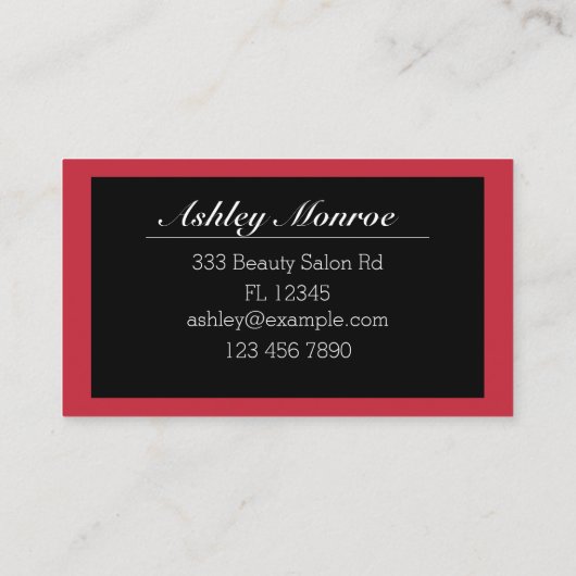 エレガントプロフェッショナルメークアーティスト名刺 名刺 (裏面)