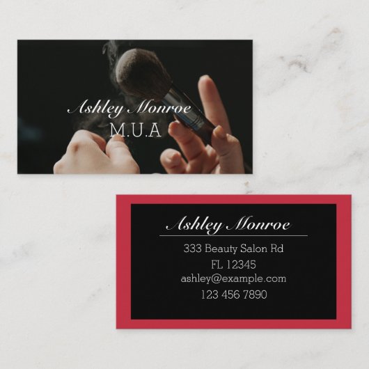 エレガントプロフェッショナルメークアーティスト名刺 名刺 (正面/裏面)