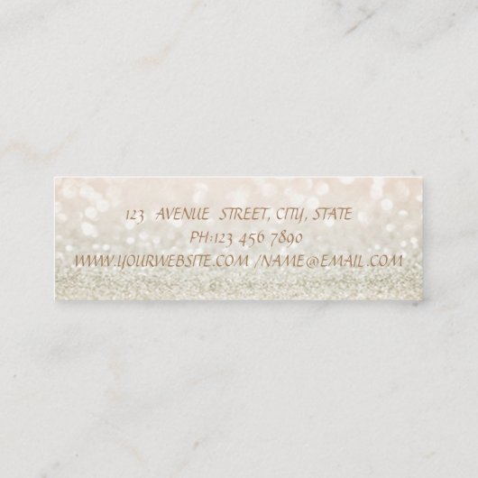 エレガントプロフェッショナルモダンの《写真》ぼけ味 スキニー名刺 (裏面)