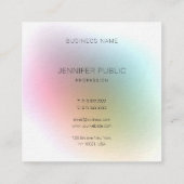 エレガントプロフェッショナルモダンカラフルテンプレート スクエア名刺 (裏面)