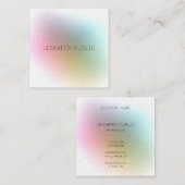 エレガントプロフェッショナルモダンカラフルテンプレート スクエア名刺 (正面/裏面)