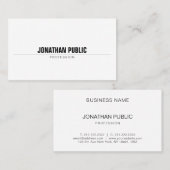 エレガントプロフェッショナルモダンシンプルシックプレーン 名刺 (正面/裏面)