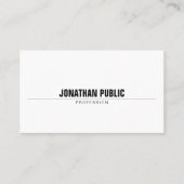 エレガントプロフェッショナルモダンシンプルシックプレーン 名刺 (正面)