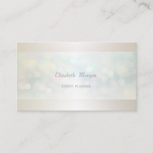 エレガントプロフェッショナルモダンシンプル《写真》ぼけ味 名刺 (正面)