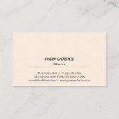 エレガントプロフェッショナルモダンデザイングレー金ゴールド 名刺 (裏面)