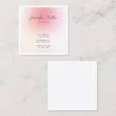 エレガントプロフェッショナルモダントレンディークリエイティブプレーン スクエア名刺 (正面/裏面)