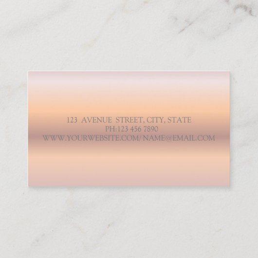 エレガントプロフェッショナルモダンバラ金ゴールド、銀 名刺 (裏面)