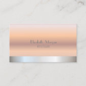 エレガントプロフェッショナルモダンバラ金ゴールド、銀 名刺 (正面)