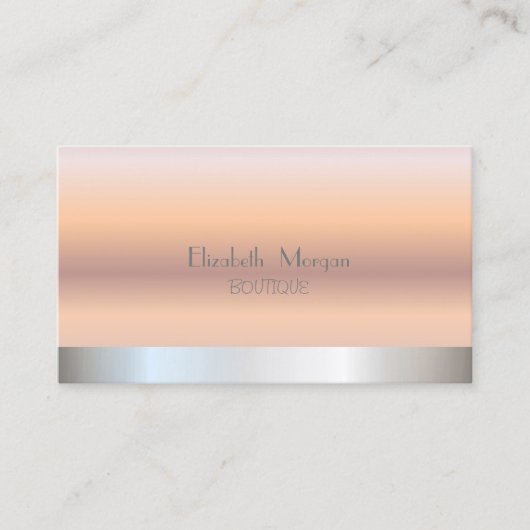 エレガントプロフェッショナルモダンバラ金ゴールド、銀 名刺 (正面)