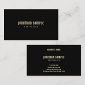 エレガントプロフェッショナルモダンブシンプルラック金ゴールドリュックス 名刺 (正面/裏面)