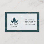 エレガントプロフェッショナルモダンボタニストグリーン&ホワイト 名刺 (正面)