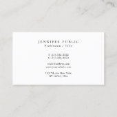 エレガントプロフェッショナルモダンミニマルかわいい 名刺 (裏面)