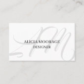 エレガントプロフェッショナルモダンモノグラム名刺 名刺 (正面)