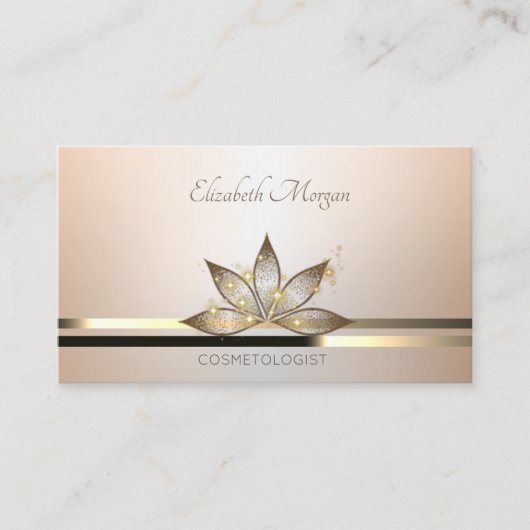 エレガントプロフェッショナルモダンルミノウスロータスブシン 名刺 (正面)