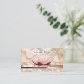 エレガントプロフェッショナルモダンルミノウスロータスマーブル 名刺 (スタンド正面)