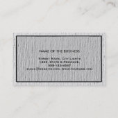 エレガントプロフェッショナルモダン実在エステートリネン 名刺 (裏面)