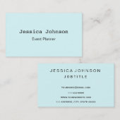 エレガントプロフェッショナルモダン淡シアン 名刺 (正面/裏面)