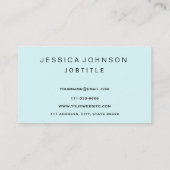 エレガントプロフェッショナルモダン淡シアン 名刺 (裏面)