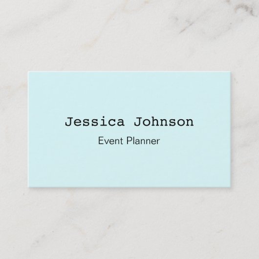 エレガントプロフェッショナルモダン淡シアン 名刺 (正面)