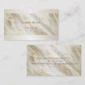 エレガントプロフェッショナルモダン金ゴールドグリッターシンプル 名刺 (正面/裏面)