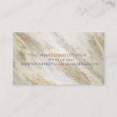 エレガントプロフェッショナルモダン金ゴールドグリッターシンプル 名刺 (裏面)