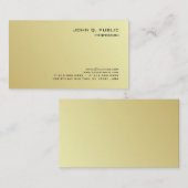 エレガントプロフェッショナルモダン金ゴールドルックラグジュアリー 名刺 (正面/裏面)