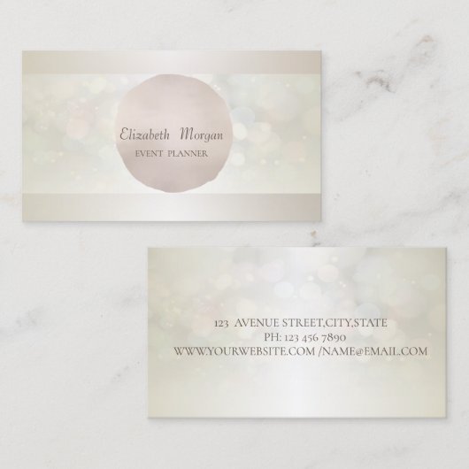 エレガントプロフェッショナルモダン《写真》ぼけ味カッコいい 名刺 (正面/裏面)