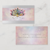 エレガントプロフェッショナルモダン、《写真》ぼけ味ロータス 名刺 (正面/裏面)