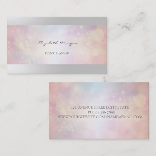 エレガントプロフェッショナルモダン,《写真》ぼけ味 名刺 (正面/裏面)