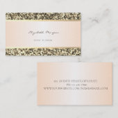 エレガントプロフェッショナルモダン、金ゴールドグリッター 名刺 (正面/裏面)