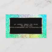 エレガントプロフェッショナルモダン,黒フレーム 名刺 (裏面)