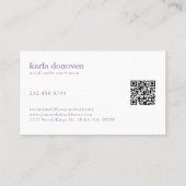 エレガントプロフェッショナルモノグラムミニマルデザイン 名刺 (裏面)