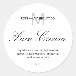 エレガントプロフェッショナルモノグラム化粧料スパ美しい ラウンドシール