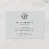 エレガントプロフェッショナルライトグレーシンプルアラーム 予約カード (裏面)