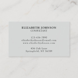 エレガントプロフェッショナルライトグレー会社のロゴ 名刺