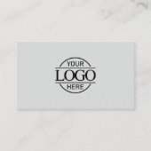 エレガントプロフェッショナルライトグレー会社のロゴ 名刺 (正面)