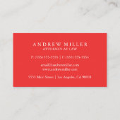 エレガントプロフェッショナルレッドモノグラム 名刺 (裏面)