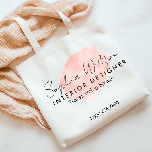 エレガントプロフェッショナル事業用水彩署名 トートバッグ